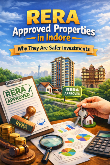 RERA approved real estate projects in Indore showing safe property investment concept