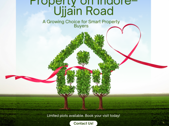 Property on Indore Ujjain Road with residential plots and developing infrastructure