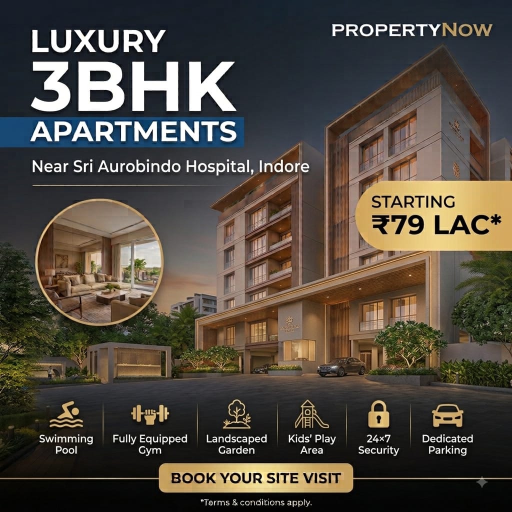 Luxury 3BHK Flat (Apartment) for Sale in Indore